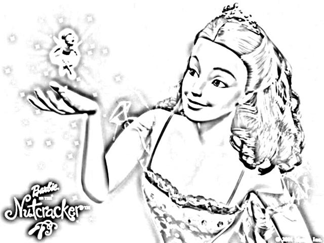 640x480 Barbie Coloring Pages Barbie Nutcracker Coloring Pages Kids