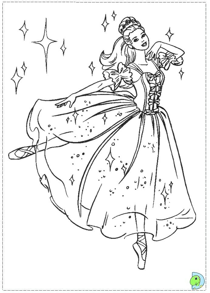 691x960 Barbie Nutcracker Coloring Page