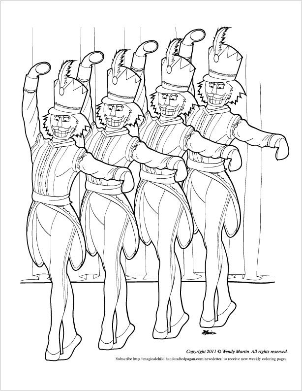 614x794 Nutcracker Ballet Coloring Pages Free