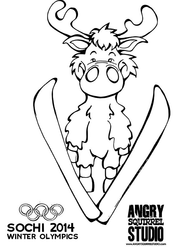 Free Olympic Coloring Page Ski Jumping Moose Download Here Http 612x792 Free Olympic Coloring Page Ski Jumping Moose Download Here Http