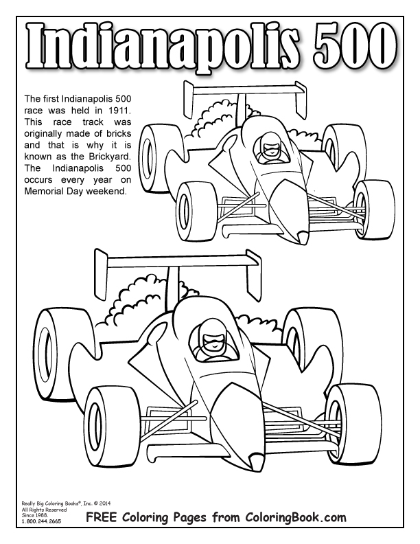 Coloring Books Free Online Coloring Indianapolis 500 Page 612x792 Coloring Books Free Online Coloring Indianapolis 500 Page