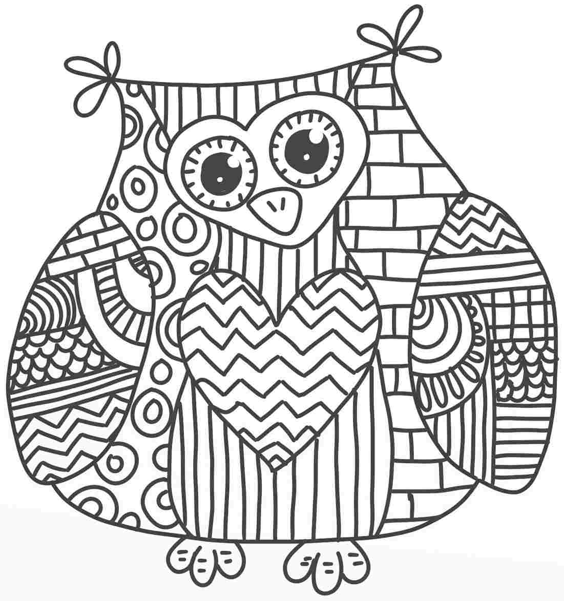 1101x1173 Free Printable Owl Coloring Page