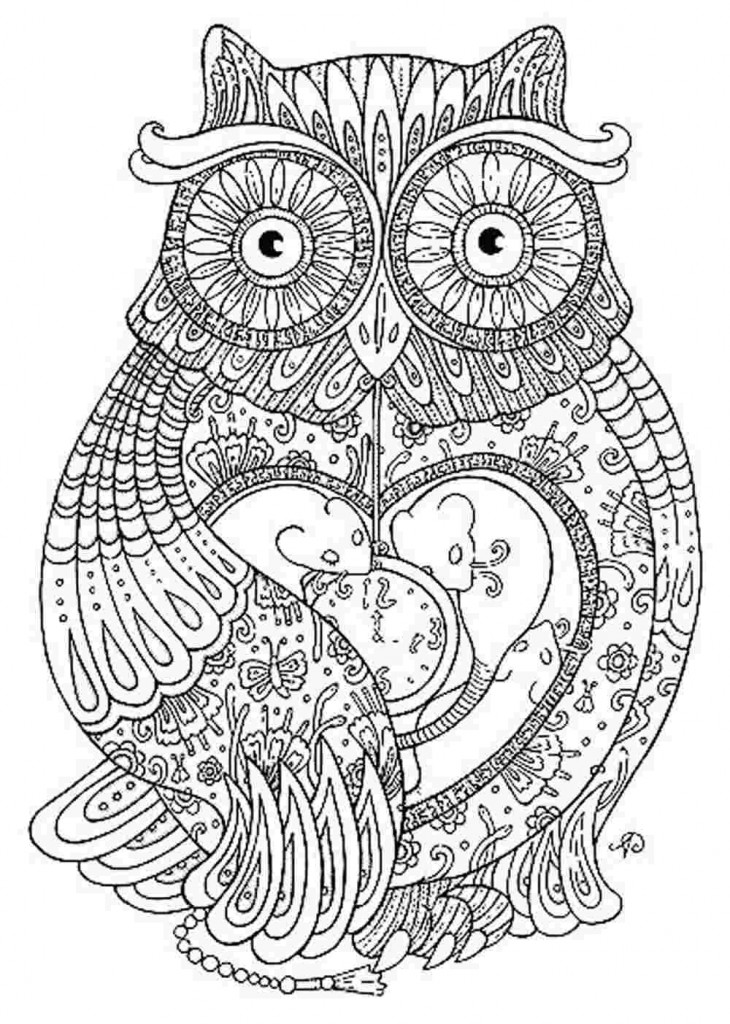 730x1024 Advanced Owl Coloring Pages Owl Coloring Pages For Adults