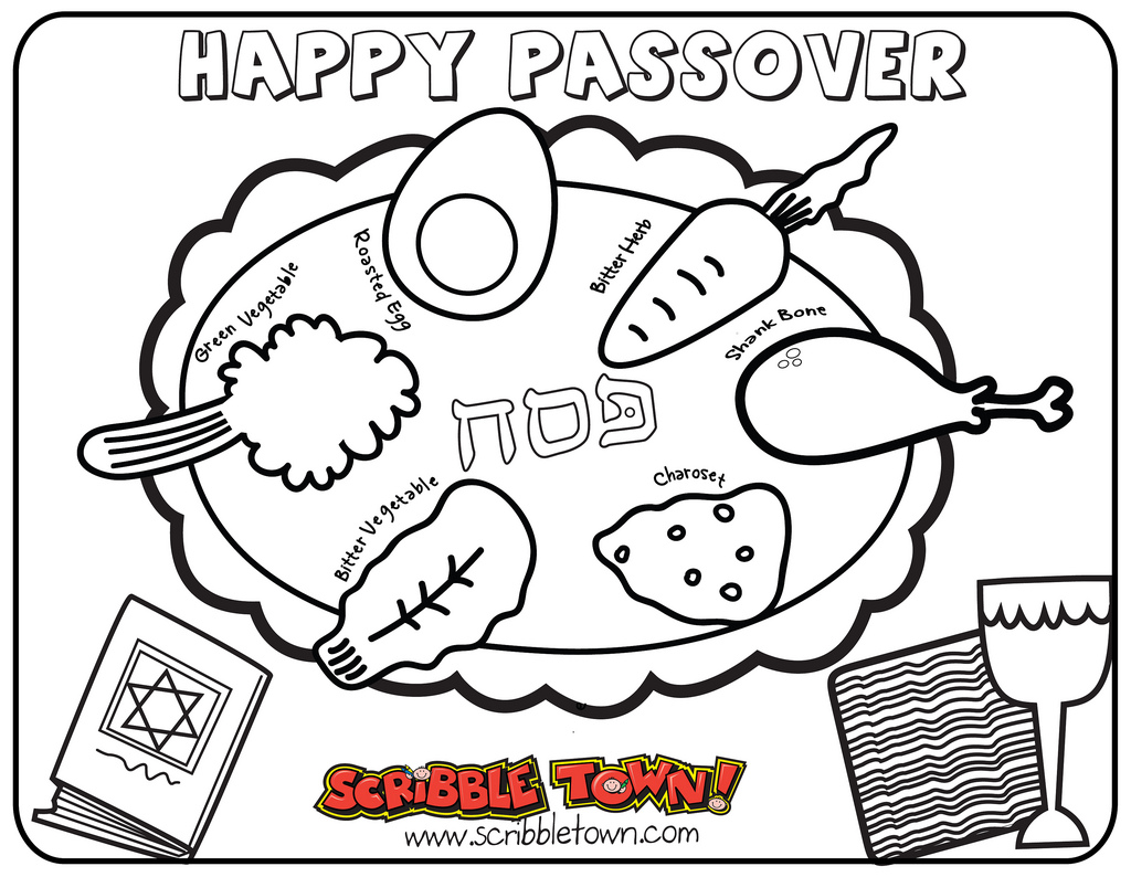 Happy Passover Coloring Pages 1024x794 Happy Passover Coloring Pages