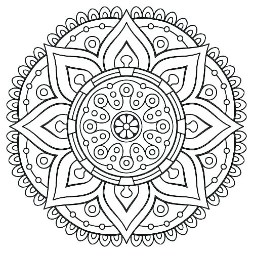 500x500 Easy Printable Mandala Coloring Pages