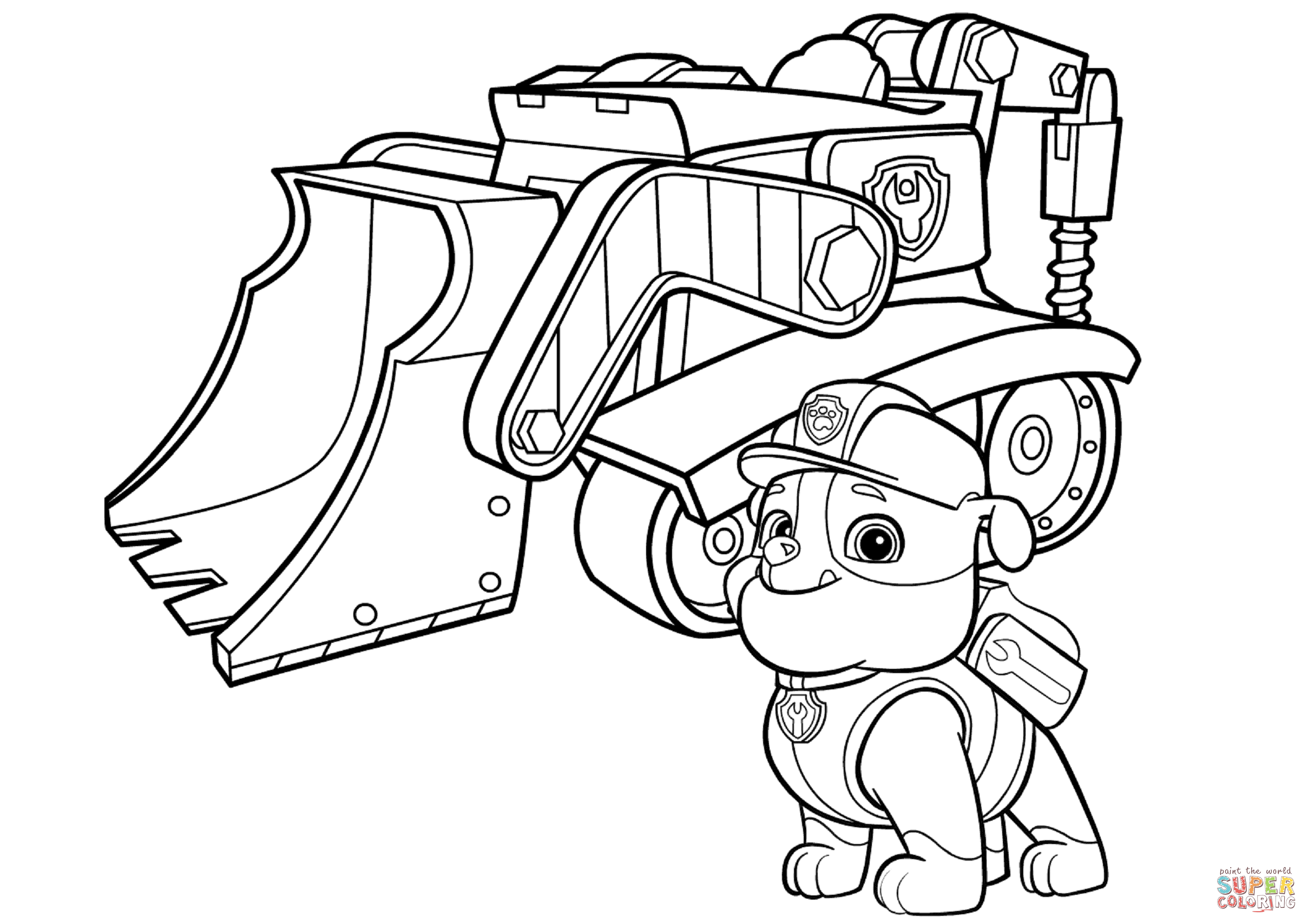 Limited Rubble Paw Patrol Coloring Page Bulldo 2417x1709 Limited Rubble Paw Patrol Coloring Page Bulldo