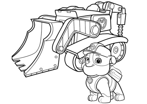 480x339 Paw Patrol Coloring Pages Rubble Wagashiya