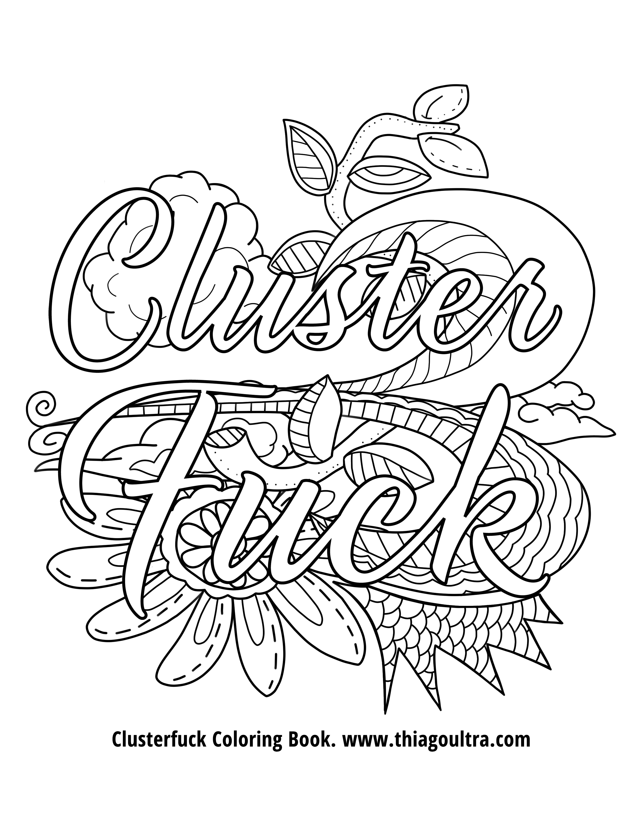 2550x3300 Swear Word Coloring Pages Pdf
