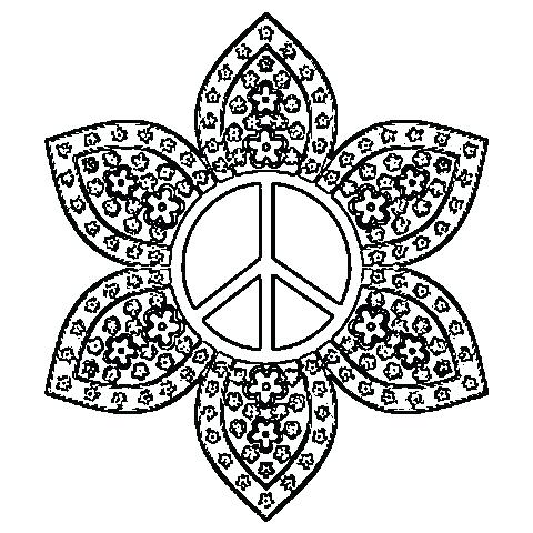 Peace Sign Coloring Pages 480x480 Peace Sign Coloring Pages