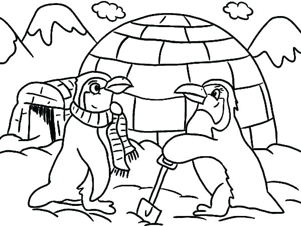 600x450 Free Penguin Coloring Pages