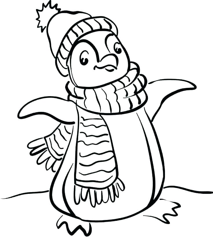 736x819 Penguins Coloring Pages