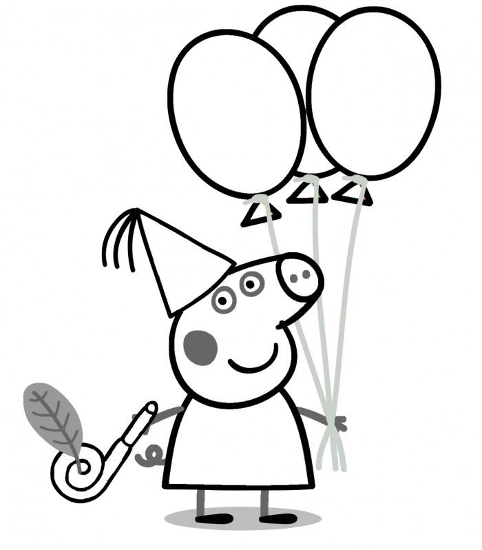 Peppa Pig Birthday Coloring Pages For Sarah 700x798 Peppa Pig Birthday Coloring Pages For Sarah