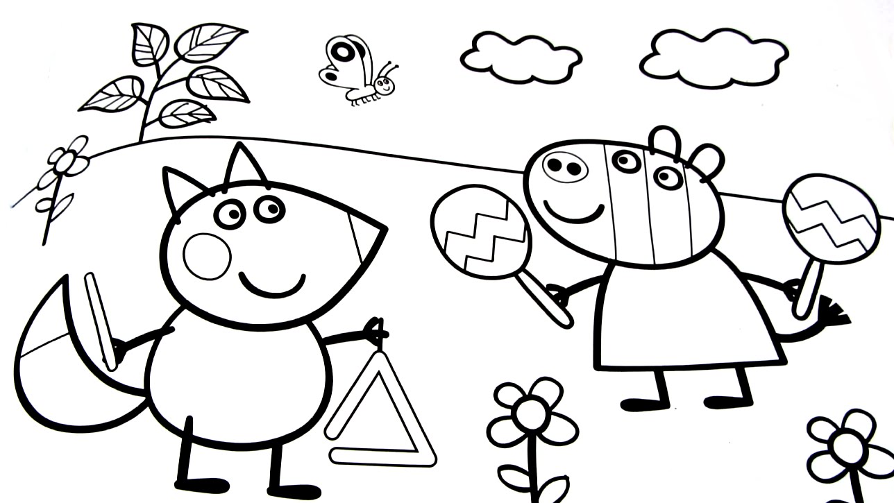 Competitive Peppa Pig Coloring Book Pages Free 1288x725 Competitive Peppa Pig Coloring Book Pages Free