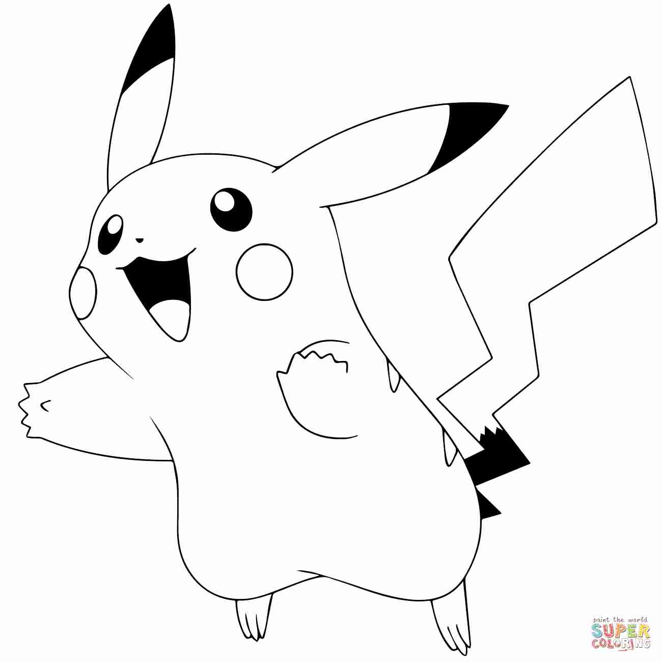 1300x1300 Pikachu Coloring Page Free Printable Pages Exceptional Of Olegratiy