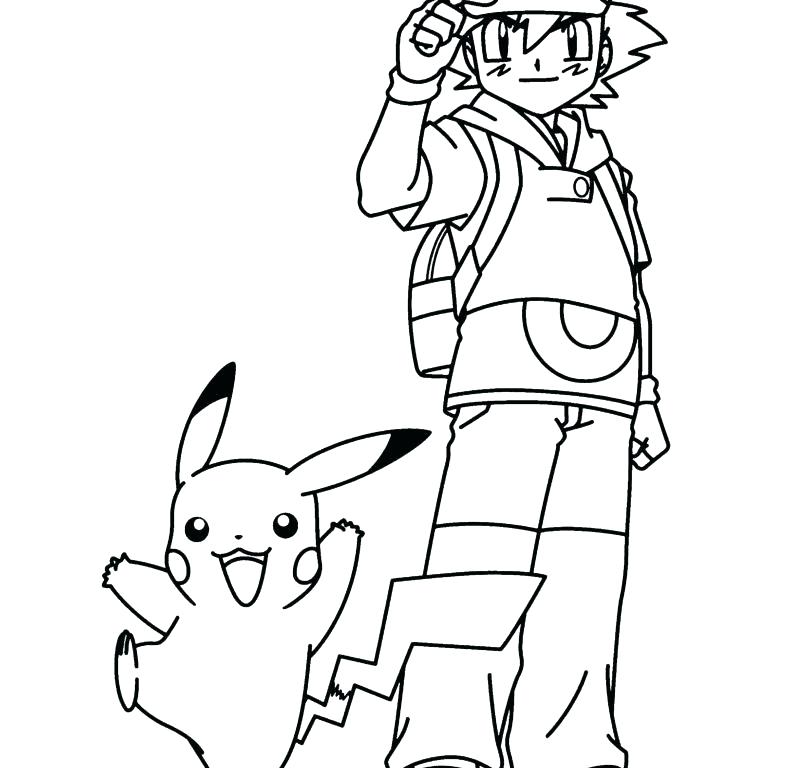 793x768 Pikachu Coloring Pages Free Coloring Pages Terrific Ash