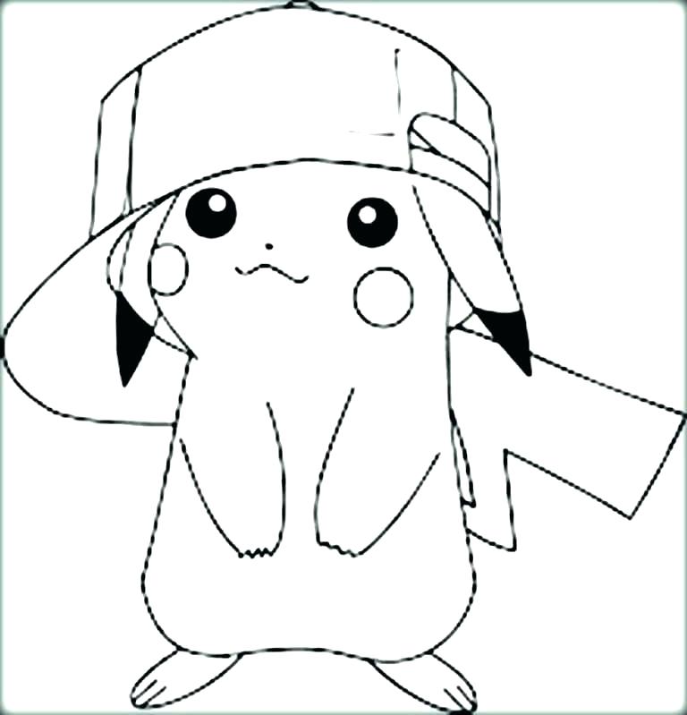 768x799 Pikachu Coloring Page
