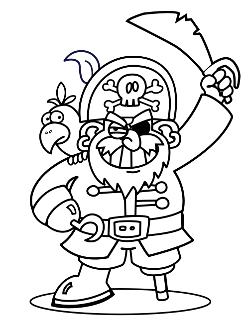 Free printable doodle art of pirates Pirates Coloring Pages 500x649 Free printable doodle art of pirates Pirates Coloring Pages