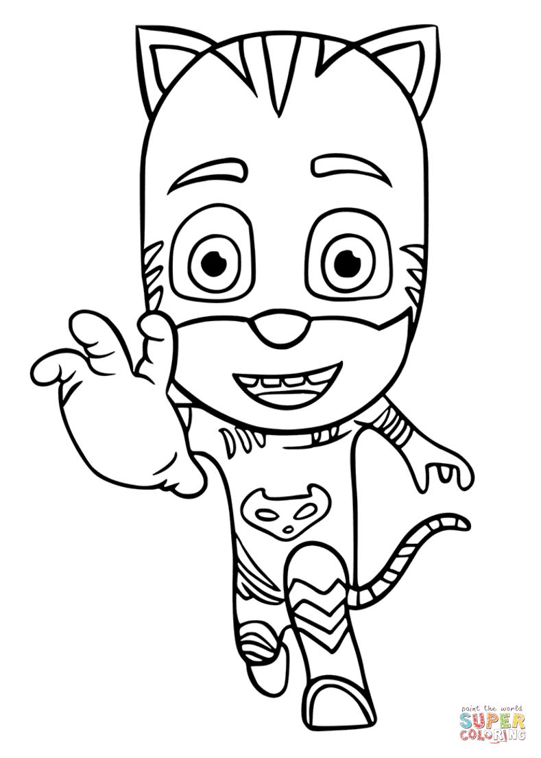 789x1105 Catboy From Pj Masks Coloring Page Free Printable Pages
