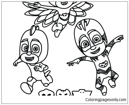 453x369 Night Ninja Masks Coloring Page Free Coloring Pages Online Pj
