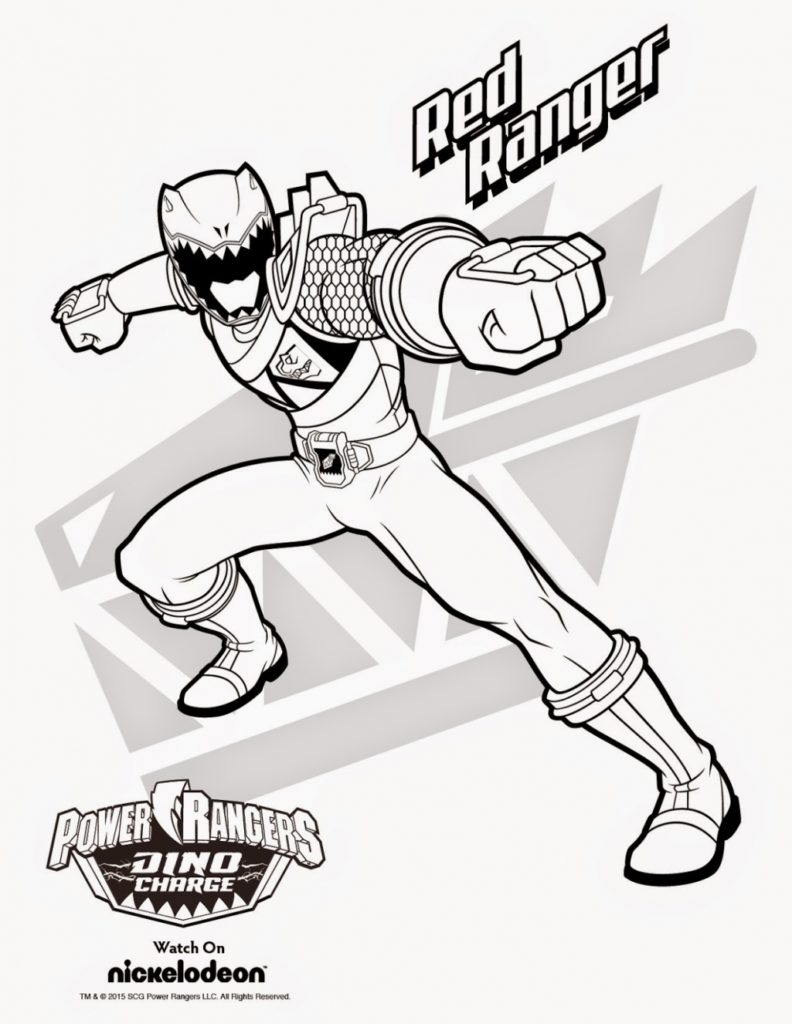 Free Power Ranger Coloring Pages