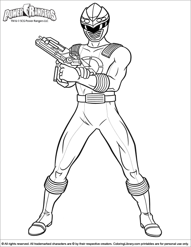 612x792 Power Rangers Coloring Picture