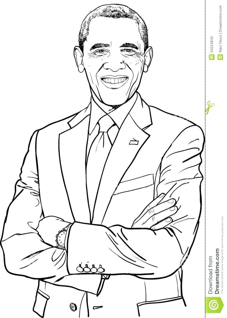 732x1024 Barack Obama Coloring Pages Celebrations U S Presidents Day