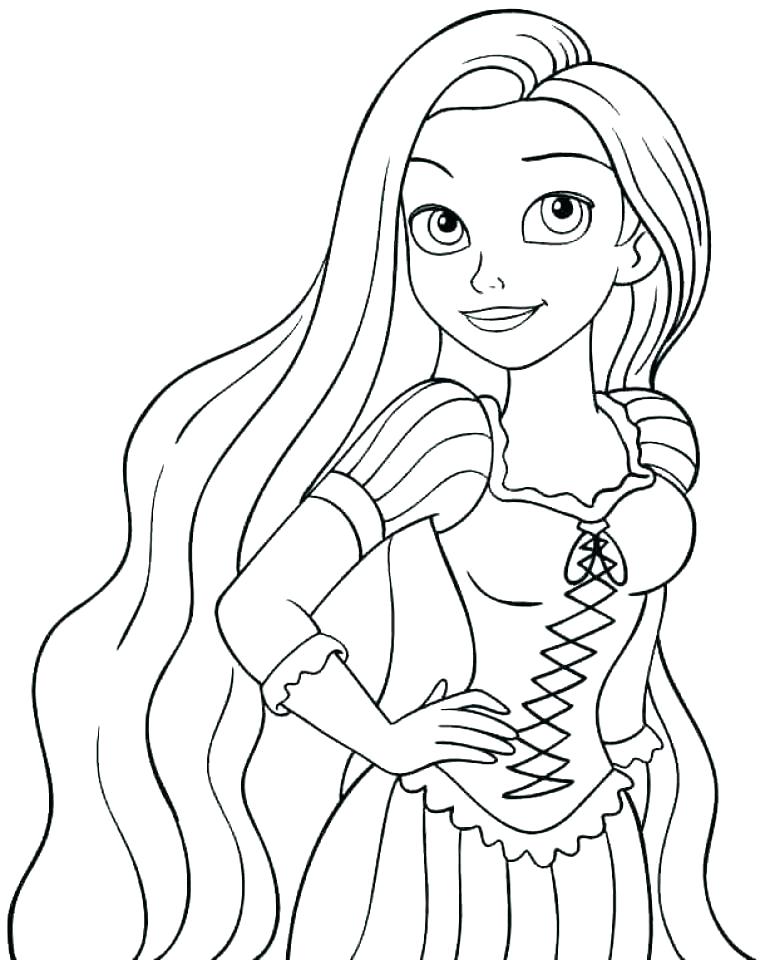 770x960 Princess Coloring Pages For Kids Beautiful Cartoon Princess