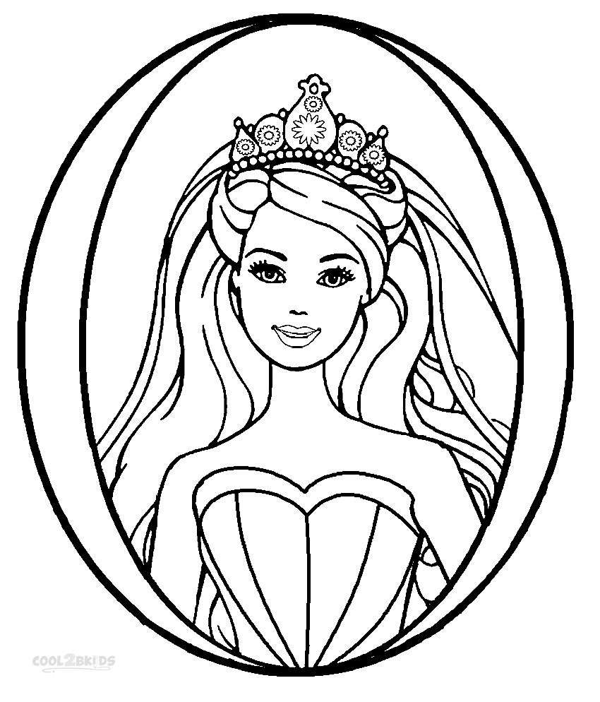 850x994 Printable Barbie Princess Coloring Pages For Kids Cool2bkids