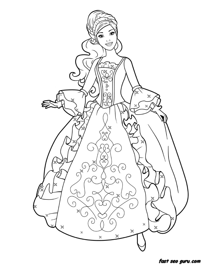 Cool Print Barbie Princess Coloring Pages 820x1060 Cool Print Barbie Princess Coloring Pages