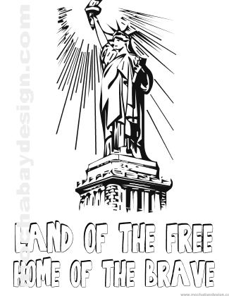 325x420 Printable 4th Of July Holiday Coloring Page Of Statue Of Liberty