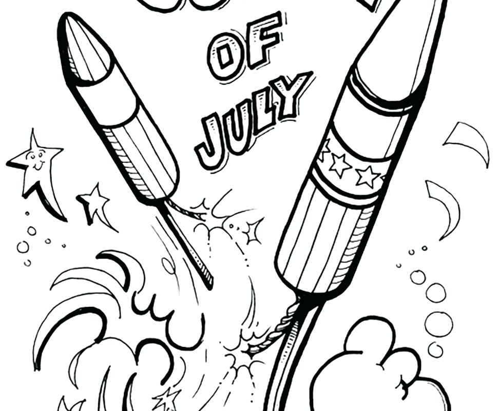 972x800 4th Of July Coloring Pages Printable Fireworks Coloring Page Free