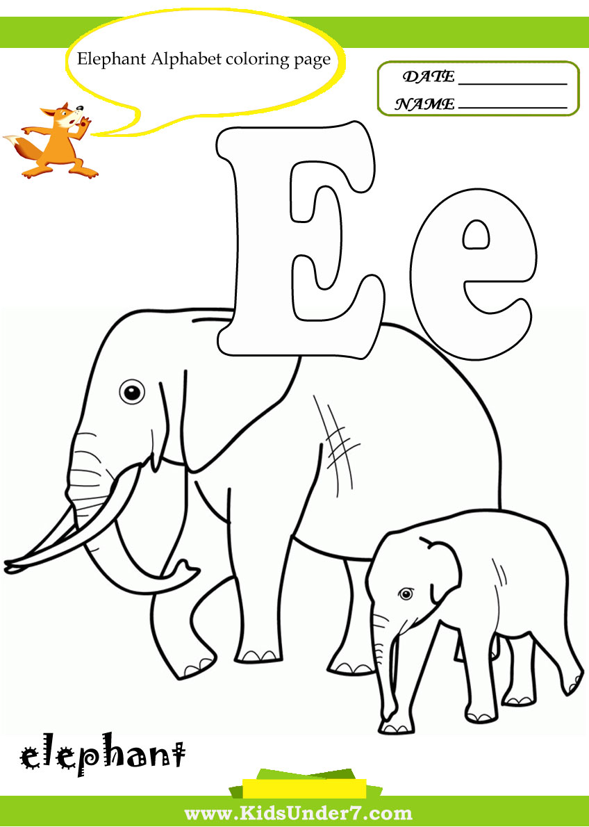Kids Under 7 Letter E Worksheets And Coloring Pages 848x1190 Kids Under 7 Letter E Worksheets And Coloring Pages