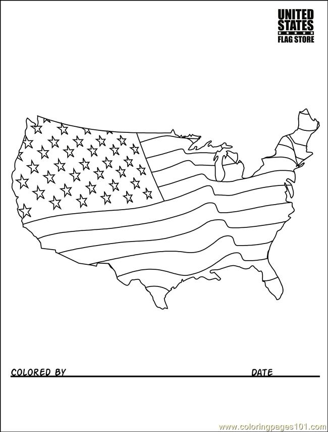 650x855 Usa Flag Coloring Pages
