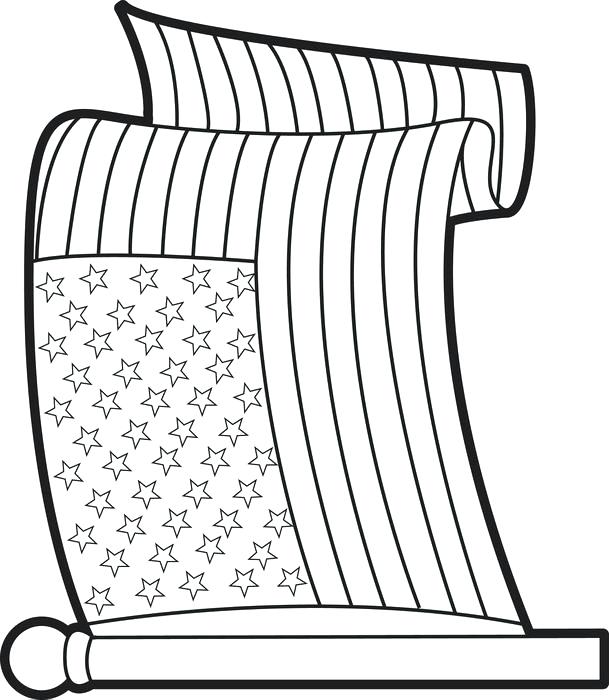 609x700 American Flag Coloring Pages Flag Coloring Page Printable Free
