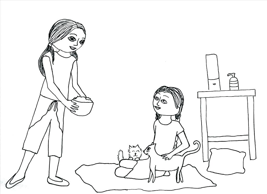 American Girl Doll Coloring Page Coloring Pages For Girls Girl 1024x746 American Girl Doll Coloring Page Coloring Pages For Girls Girl