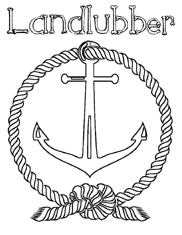 600x776 Anchor Coloring Page Anchor Coloring Page 86 And Black And White