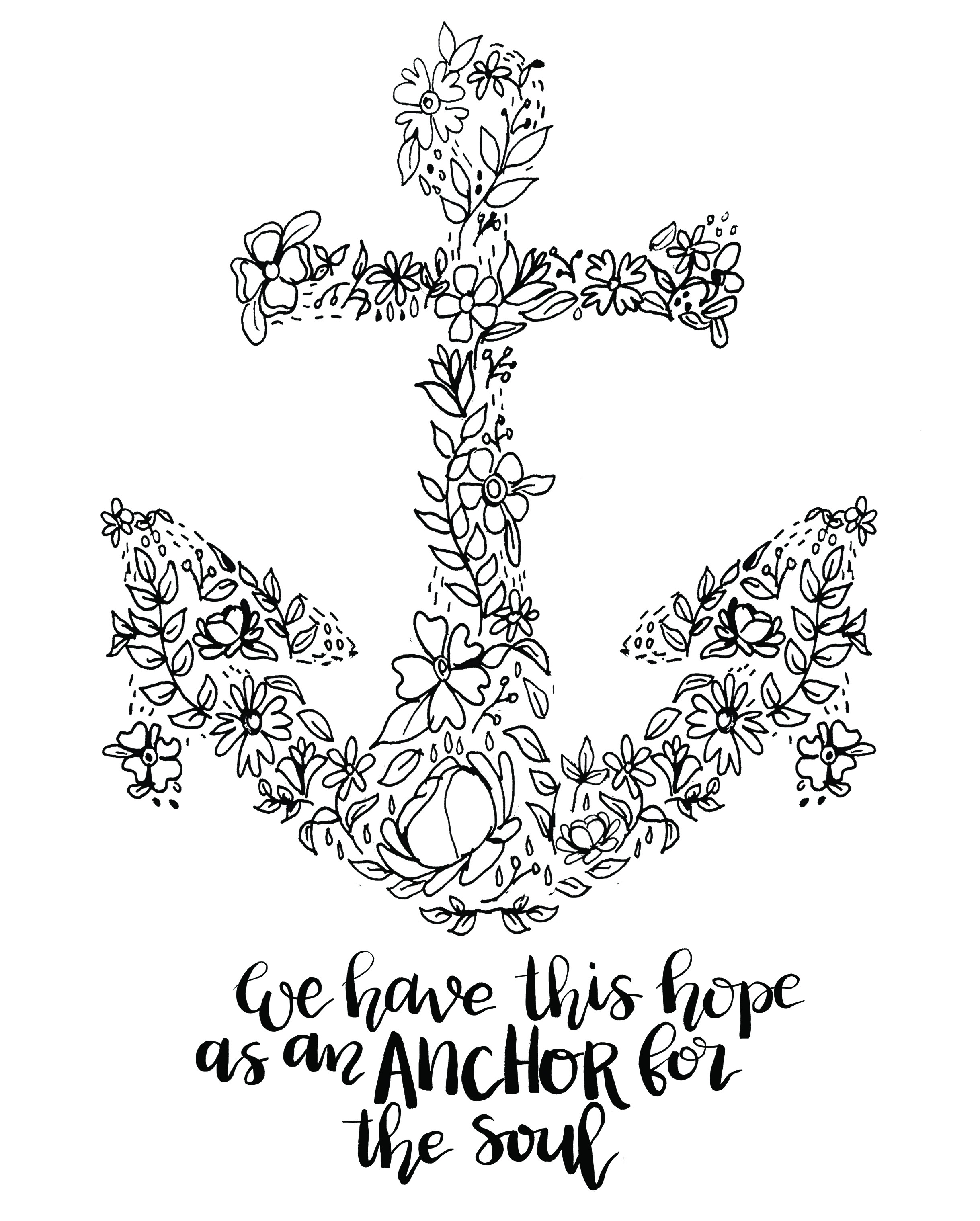 2438x3038 Anchor Coloring Pages Free