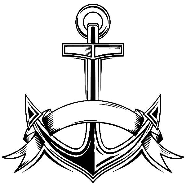 600x627 Navy Anchor Coloring Pages Coloring Pages Navy Anchor