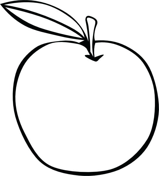 540x599 Apple Coloring Pictures Apple Coloring Page Free Printable Apple
