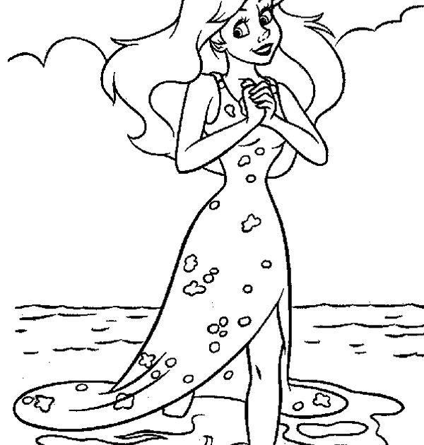 600x630 Galery Of Ariel Coloring Pages Free Printable Ariel Coloring
