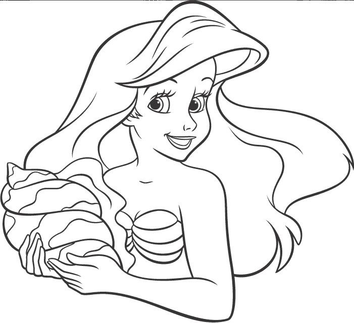 701x640 Ariel Coloring Book Pages