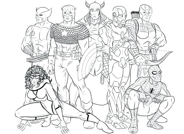Avengers Coloring Pages Printable Seven Hero Of The Avengers 600x437 Avengers Coloring Pages Printable Seven Hero Of The Avengers