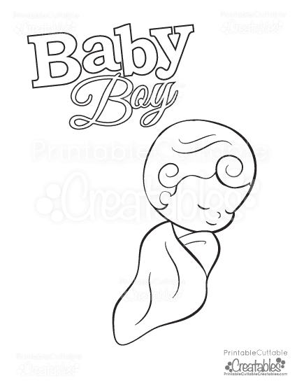 425x550 Baby Boy Free Printable Coloring Page