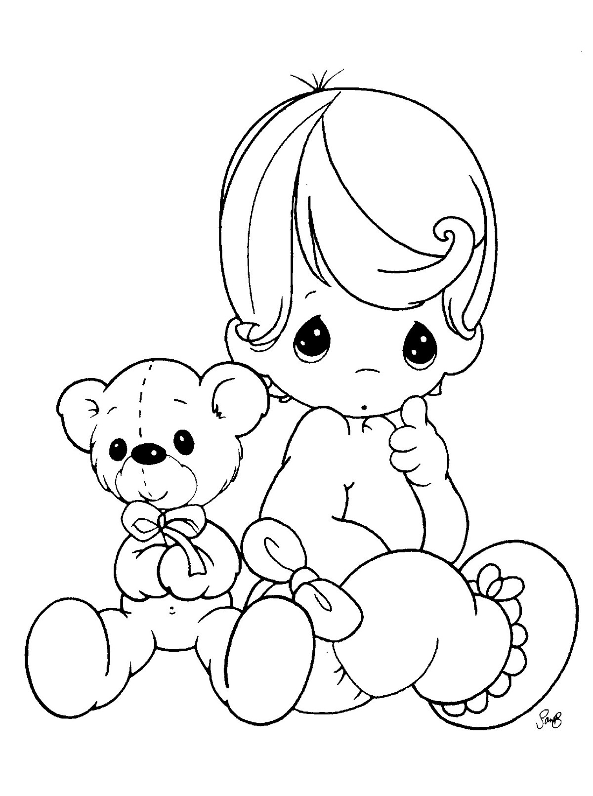1200x1611 Vibrant Ideas Baby Coloring Pages Printable New Boy Activities