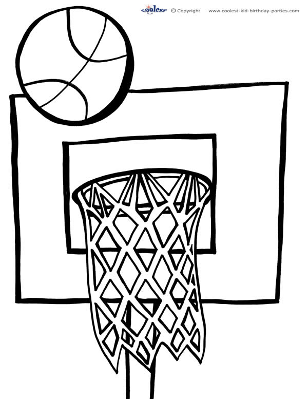 Printable Basketball Coloring Page 1 600x777 Printable Basketball Coloring Page 1