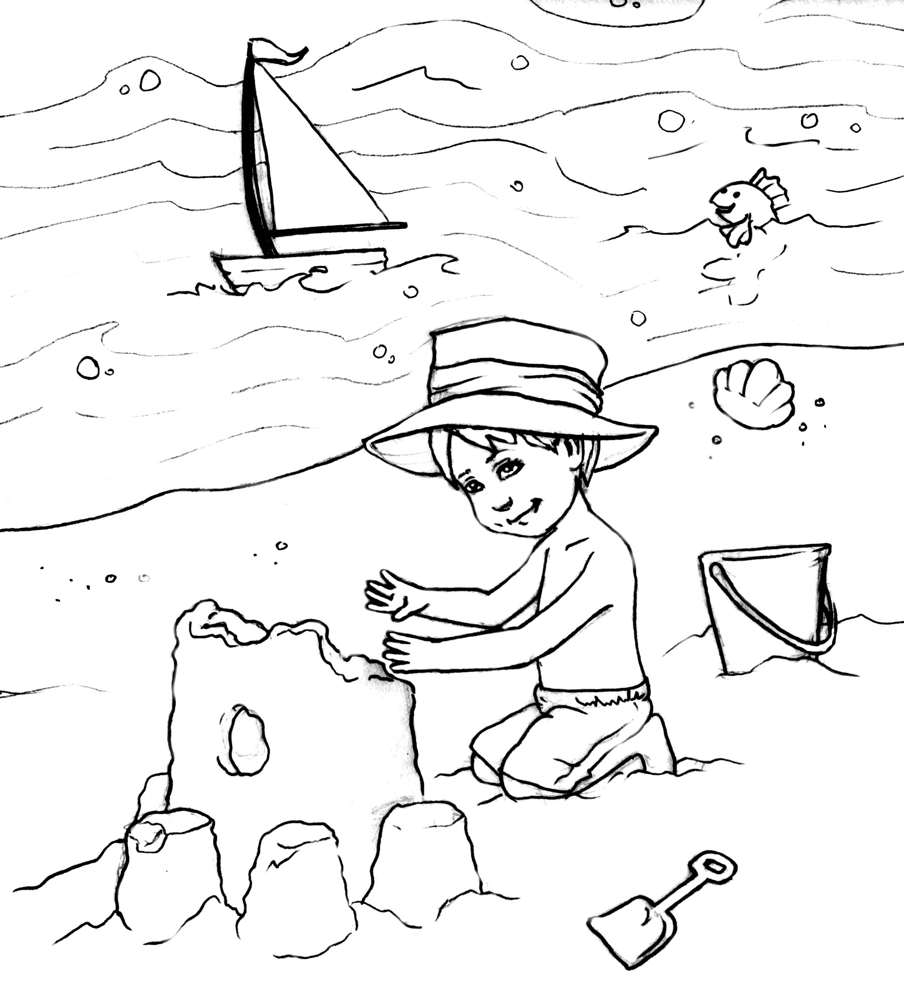 Free Printable Beach Coloring Pages Page 1800x1983 Free Printable Beach Coloring Pages Page