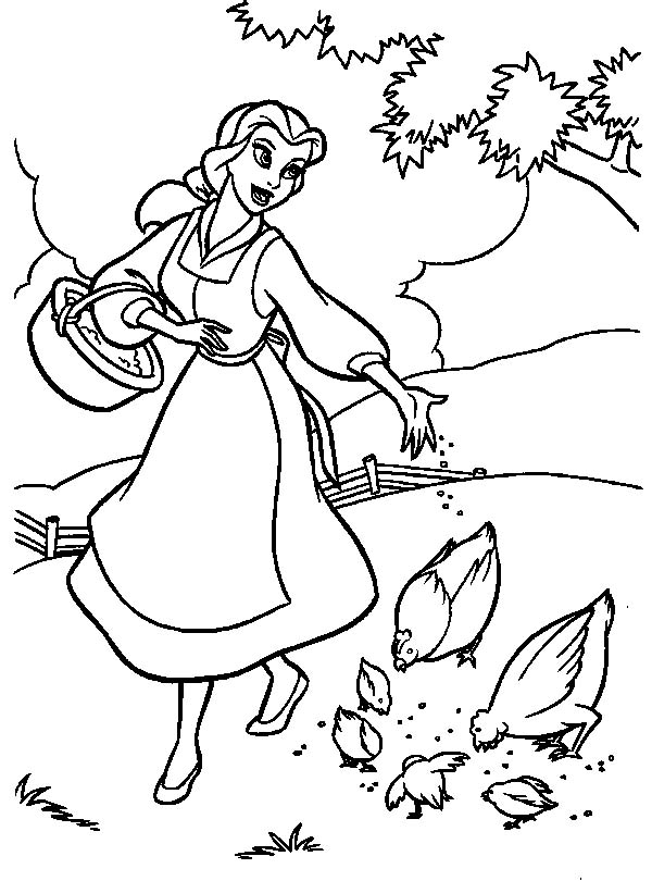 600x810 Top 93 Beauty And The Beast Coloring Pages