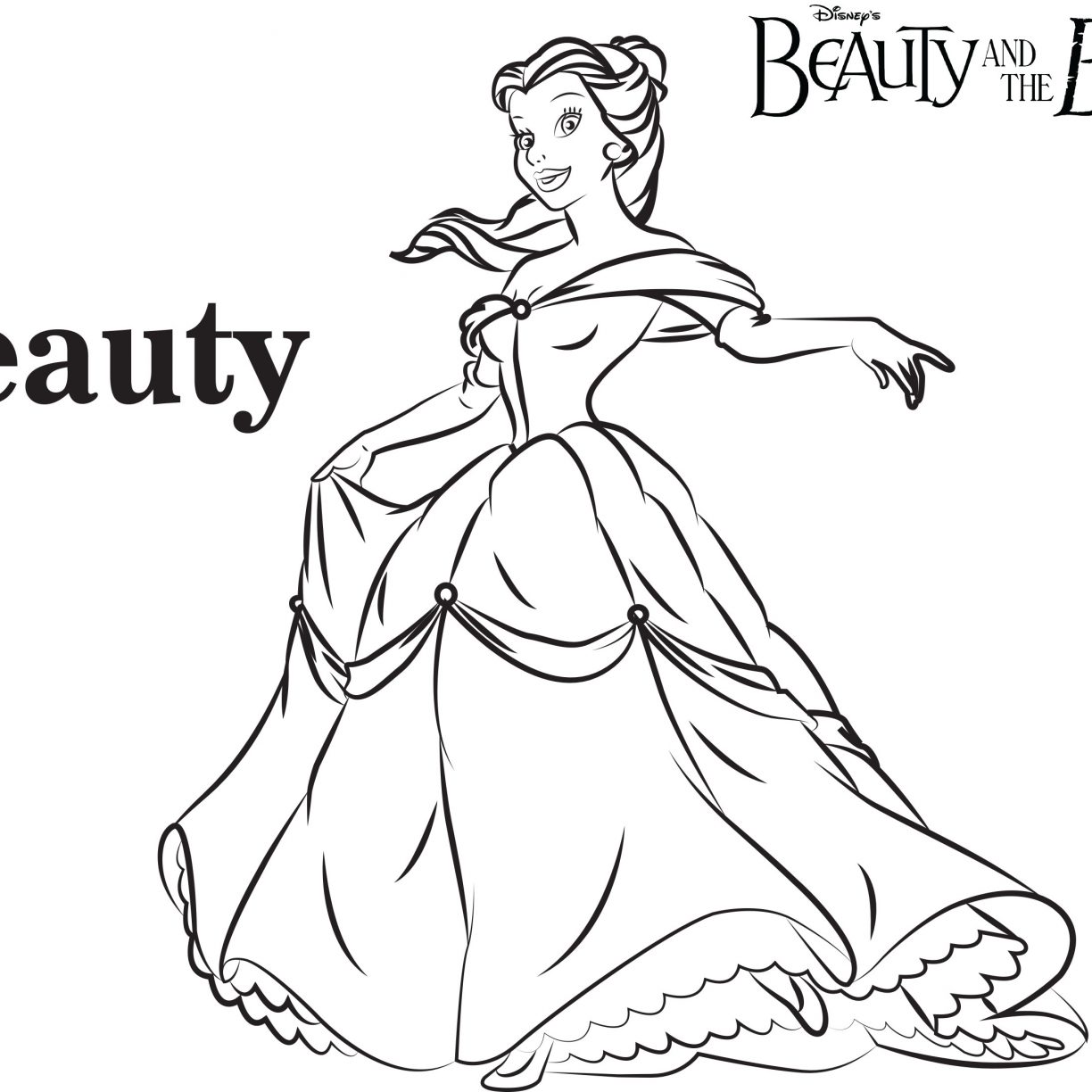 1224x1224 Beauty And The Beast Colorings Coloring Pages General Rose
