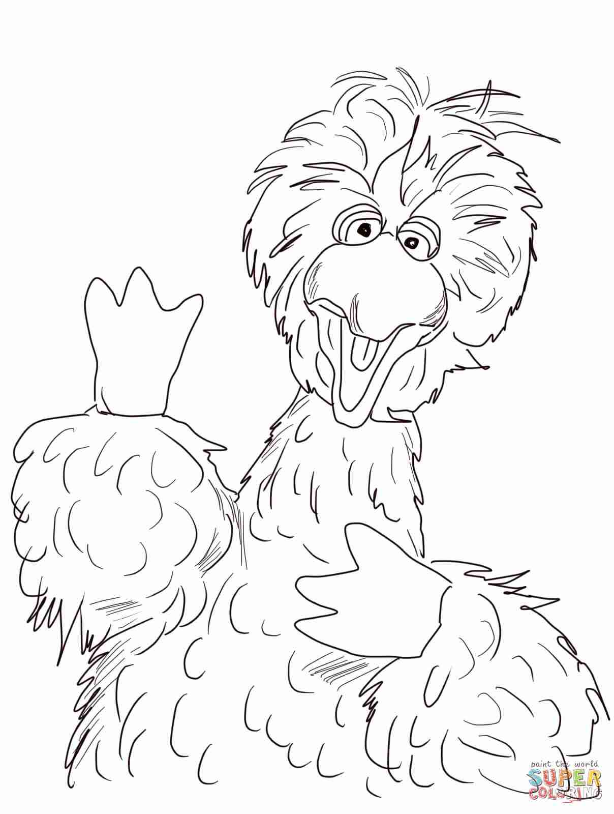 1208x1600 Sesame Street Big Bird Coloring Page Free Printable Pages Lively