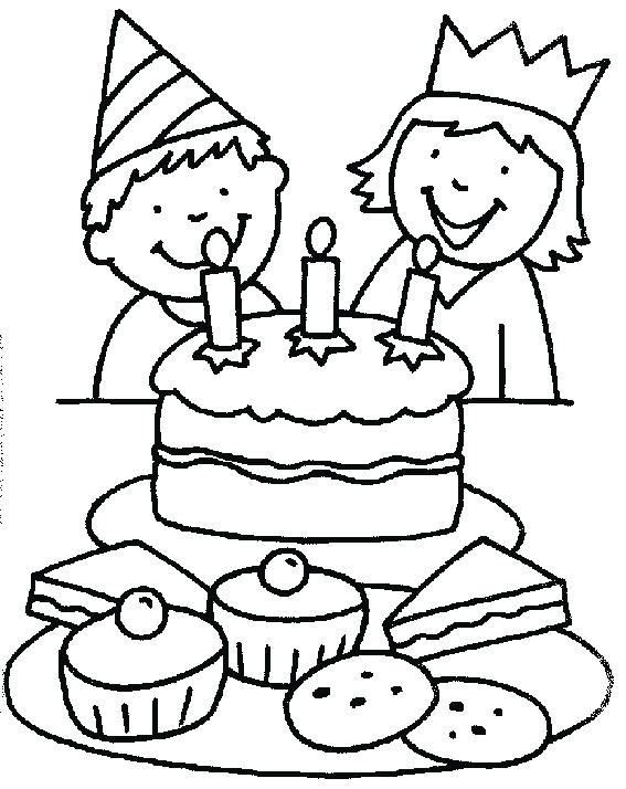 Free Printable Birthday Coloring Pages Birthday Cake Coloring Page 567x714 Free Printable Birthday Coloring Pages Birthday Cake Coloring Page